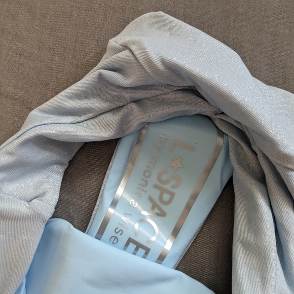 L*Space Ringo Nancy Lee Bikini Set Shimmer Sky Blue - Picture 8 of 9